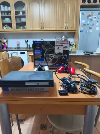 Lote PS2 + Volante Logitech Driving Force Pro