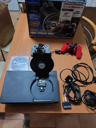 Lote PS2 + Volante Logitech Driving Force Pro