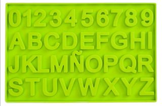 Molde Chocolate Letras y Números Silicona