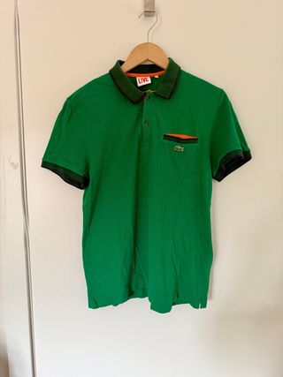 Polo Lacoste Verde con Bolsillo
