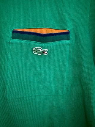 Polo Lacoste Verde con Bolsillo