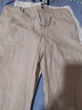 Pantalón vestir beige talla S