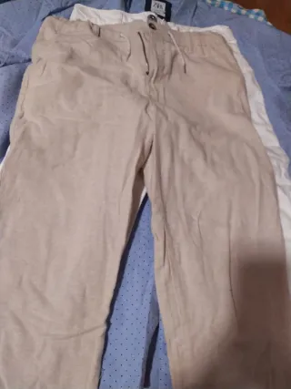 Pantalón vestir beige talla S