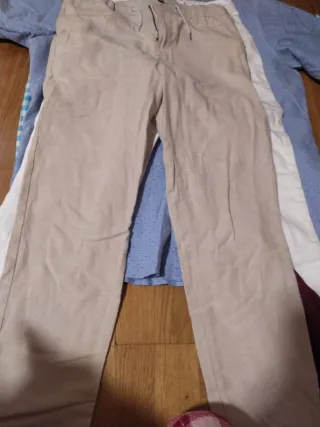 Pantalón vestir beige talla S