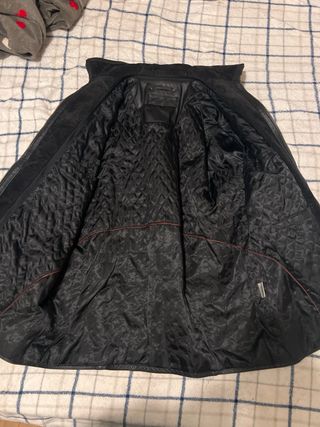 Chaqueta de piel negra hombre