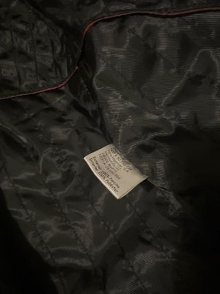 Chaqueta de piel negra hombre