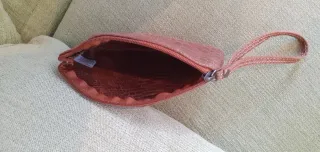 Cartera de mano piel auténtica