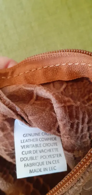 Cartera de mano piel auténtica