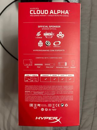 Cascos Gaming HyperX Negro/Rojo