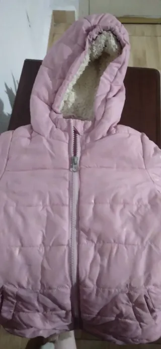 Chaqueta rosa niña con forro