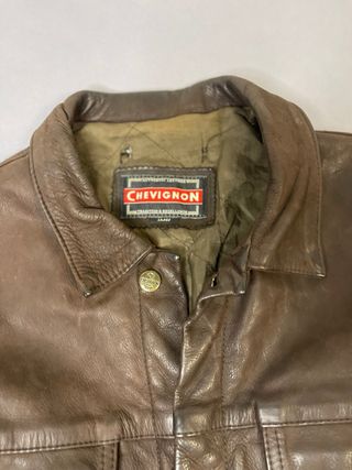 Chaqueta Cuero Vintage Chevignon Talla L