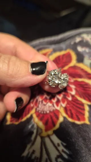 Pendientes Rosetón Plata y cristales