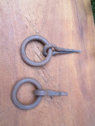 Argollas antiguas centenarias, pareja forja.