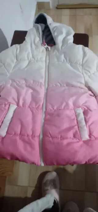 Chaqueta infantil degradada rosa y blanca