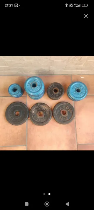 Discos de Mancuernas Pesas Gimnasio