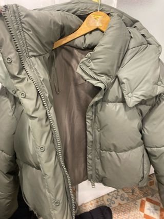 Plumas verde capucha