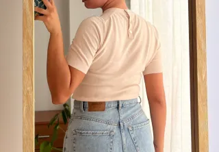 Jersey crema manga corta talla S