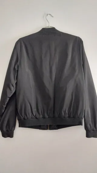 Chaqueta Bomber Mujer Negra con Parches