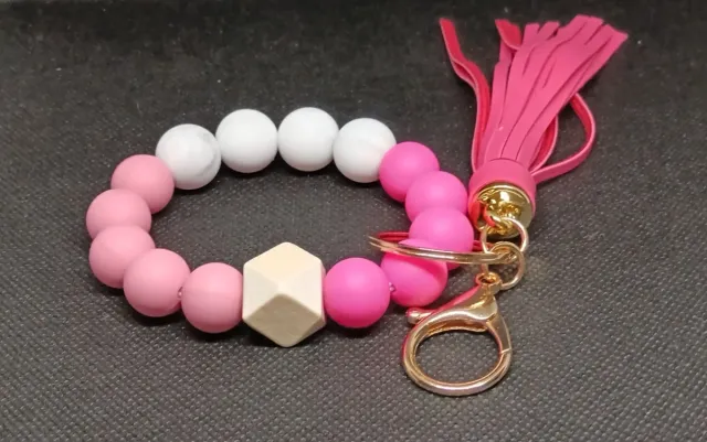 Llavero con borla de silicona