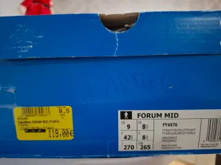 Zapatillas Adidas Forum Mid Talla 42.5 Nuevas