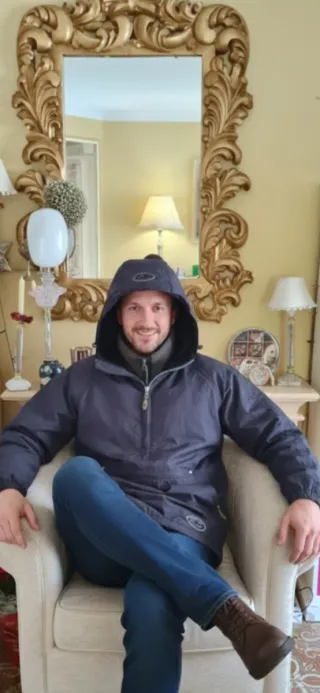 Chaqueta anorak impermeable azul XL