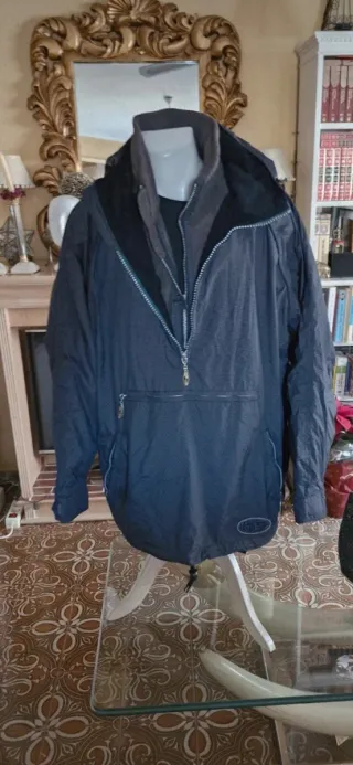 Chaqueta anorak impermeable azul XL