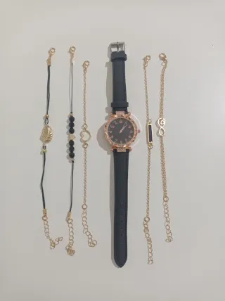 Set di orologio e 5 braccialetti nuovi in scatola