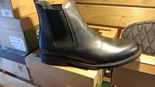 Botines Chelsea Negros Piel Talla 41