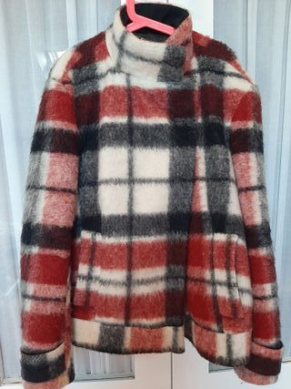 Chaqueta cuadros lana
