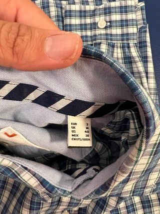 Camisa Cortefiel cuadros Talla M