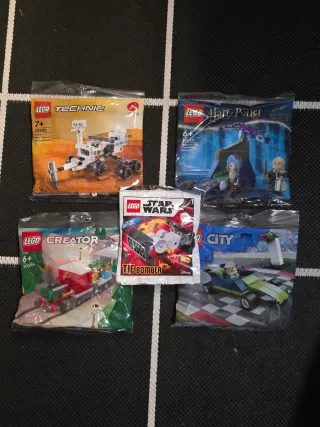 Lotto di 5 polybags LEGO: Star Wars, City, Creator, Te