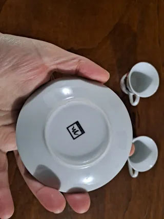 2 Tazzine con Piattino - Disegni Natalizi