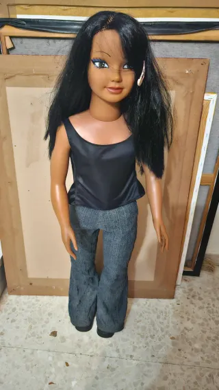 Muñeca antigua grande gestar 1995