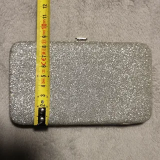 Cartera de fiesta plateada brillante