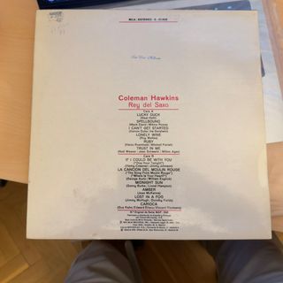 Vinilo Coleman Hawkins Rey del Saxo