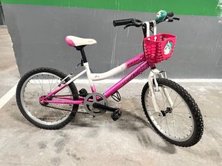 Bicicleta niña 16 rosa y blanca