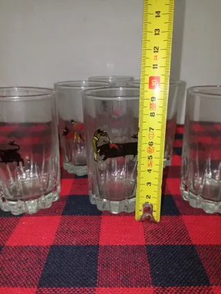 Set de 6 vasos con diseño