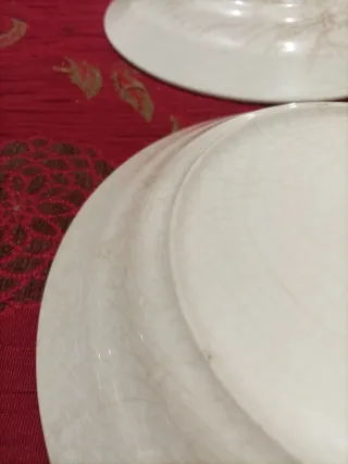 Pareja Platos La Cartuja Pickman Flor Verde