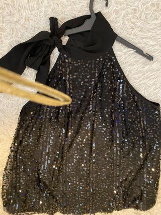 Blusa lentejuelas anudada T44-46