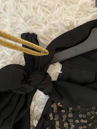 Blusa lentejuelas anudada T44-46