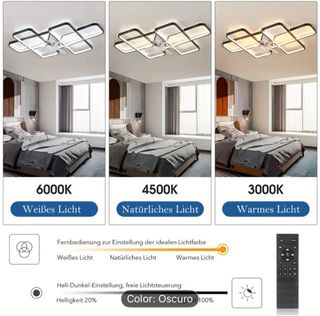 Lámpara Ventilador Techo Moderna