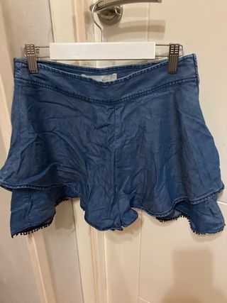 Falda pantalón Zara azul
