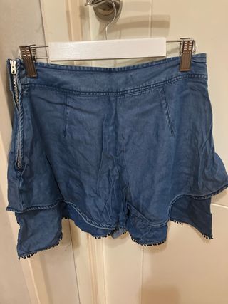 Falda pantalón Zara azul