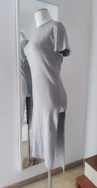 Sexy camiseta largas o vestido grandes aberturas