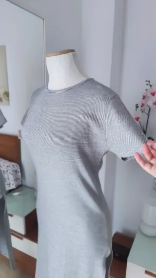 Sexy camiseta largas o vestido grandes aberturas