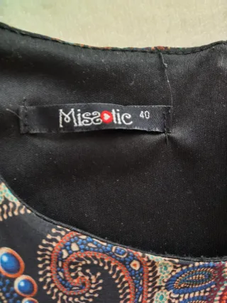 Vestido estampado con volante gasa