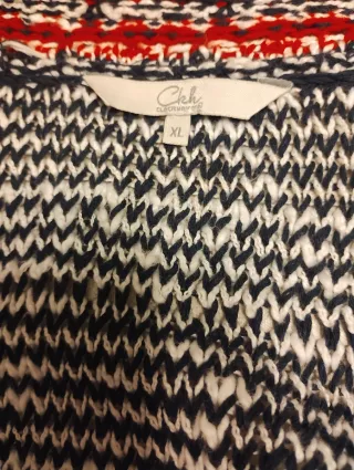 Chaqueta larga tejida