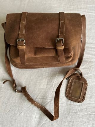 Bolso y monedero de piel Urbacks marrón