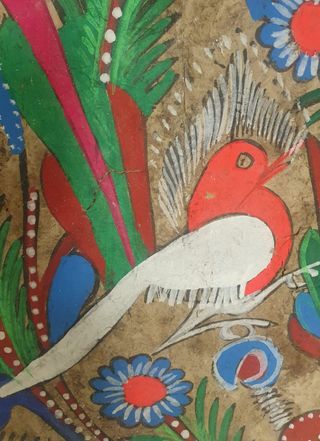 2 Pinturas Papel Corteza Arte Popular Mexicano