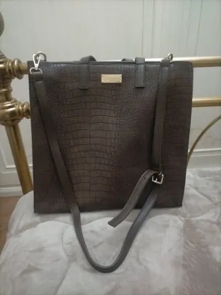 Borsa Camomilla donna marrone coccodrillo